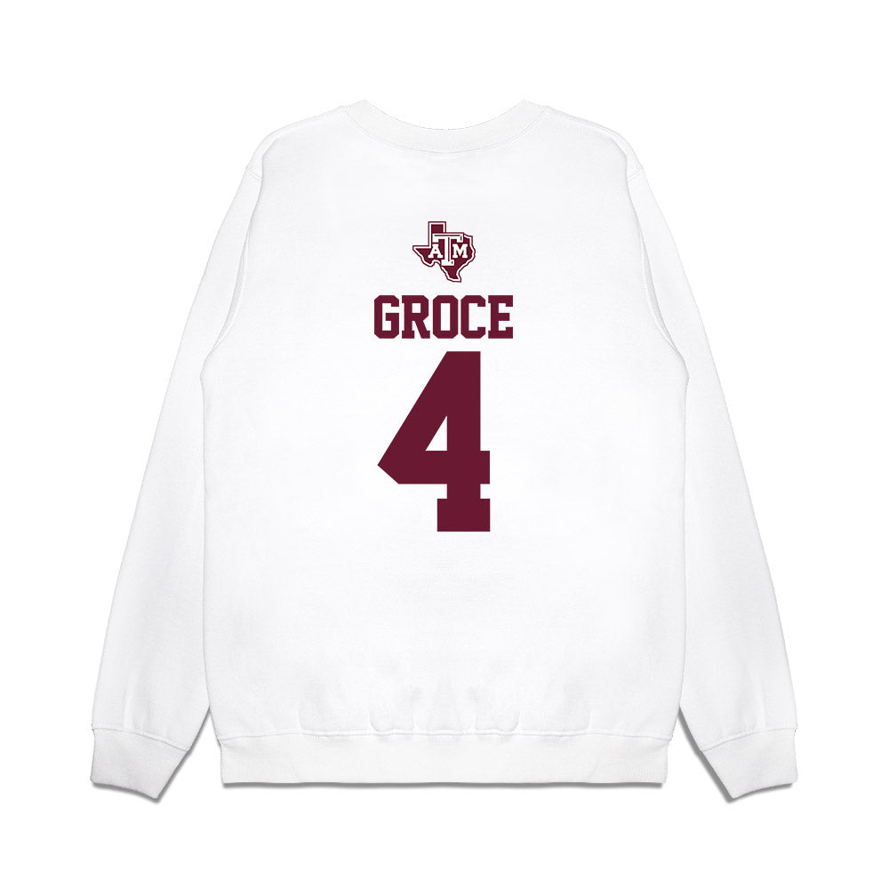 Texas A&M - NCAA Softball : Annsley Groce - USA Premium Crewneck Sweatshirt-1