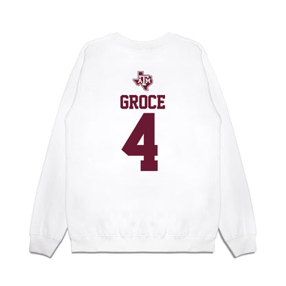 Texas A&M - NCAA Softball : Annsley Groce - USA Premium Crewneck Sweatshirt-1
