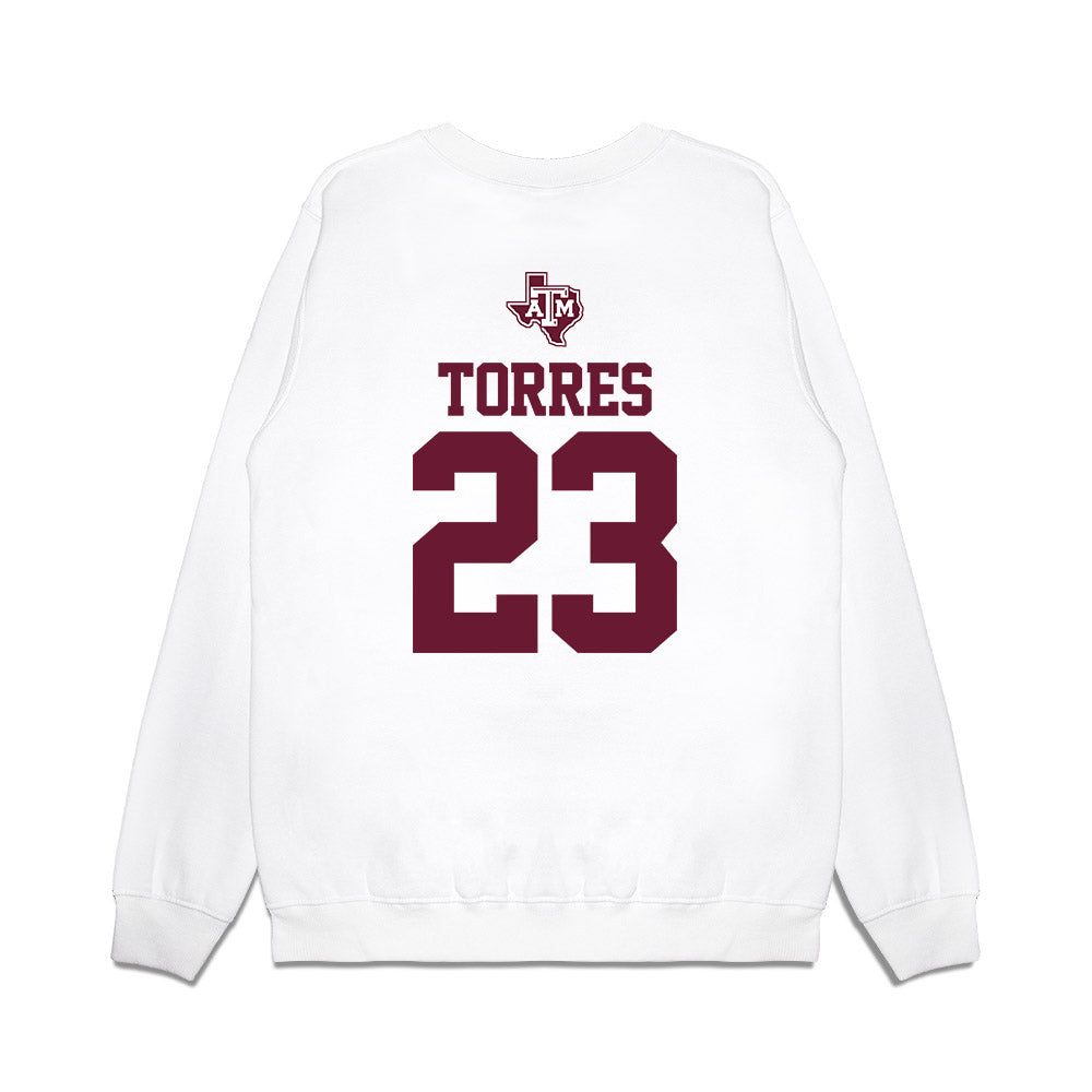 Texas A&M - NCAA Softball : Milan Torres - USA Premium Crewneck Sweatshirt-1