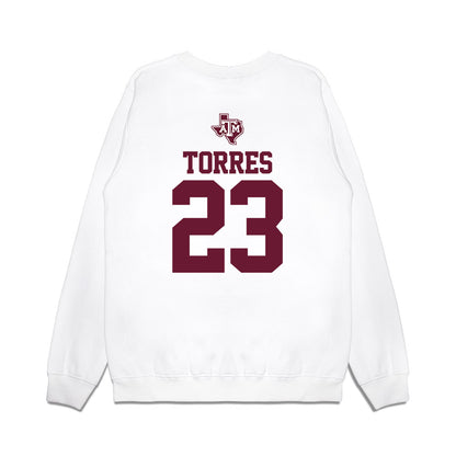 Texas A&M - NCAA Softball : Milan Torres - USA Premium Crewneck Sweatshirt-1