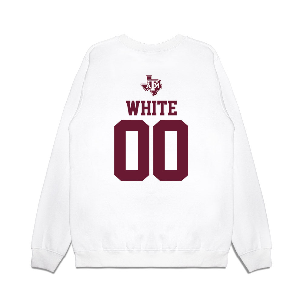 Texas A&M - NCAA Softball : Piper White - USA Premium Crewneck Sweatshirt-1