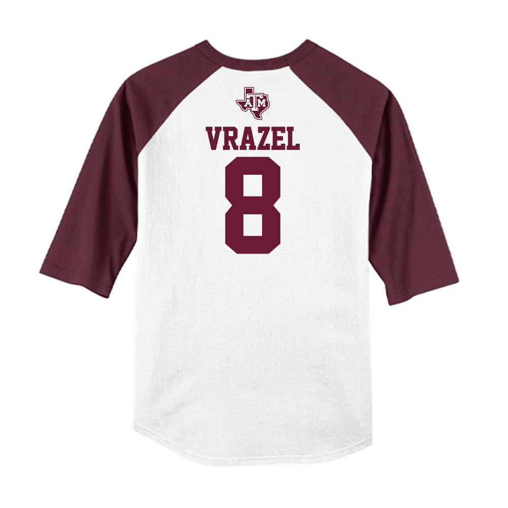 Texas A&M - NCAA Softball : Francessca Vrazel - USA Raglan Shirt-1