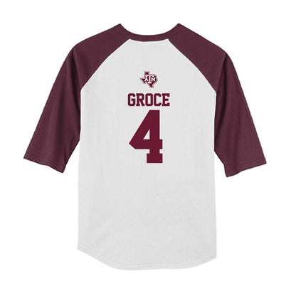Texas A&M - NCAA Softball : Annsley Groce - USA Youth Raglan T-Shirt-1