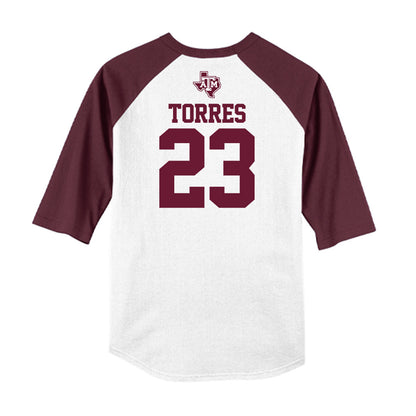 Texas A&M - NCAA Softball : Milan Torres - USA Raglan Shirt-1