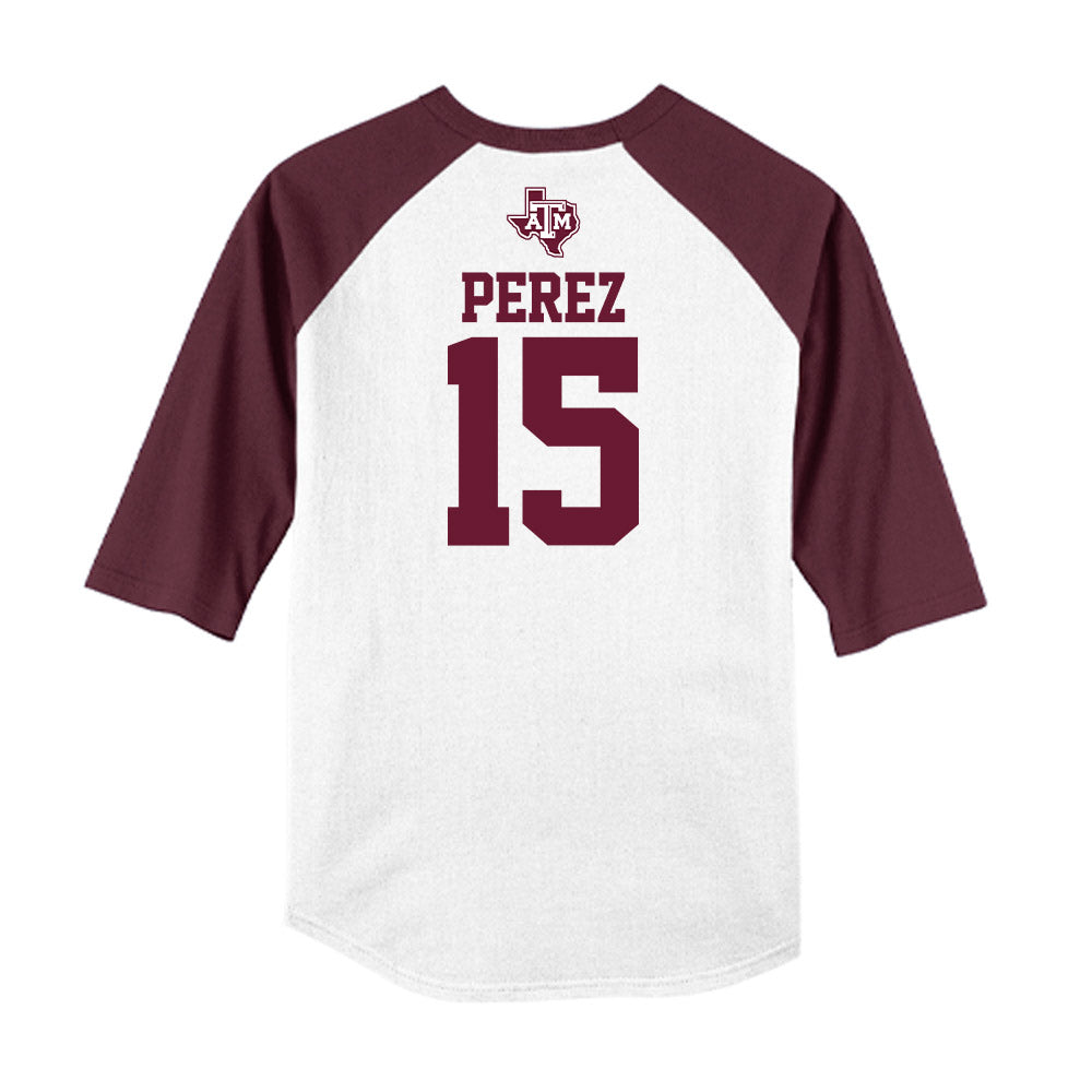 Texas A&M - NCAA Softball : Larisa Perez - USA Raglan Shirt-1