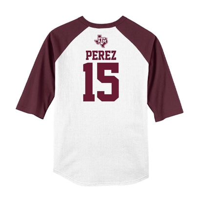 Texas A&M - NCAA Softball : Larisa Perez - USA Raglan Shirt-1