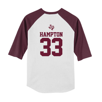 Texas A&M - NCAA Softball : Taylor Hampton - USA Youth Raglan T-Shirt-1