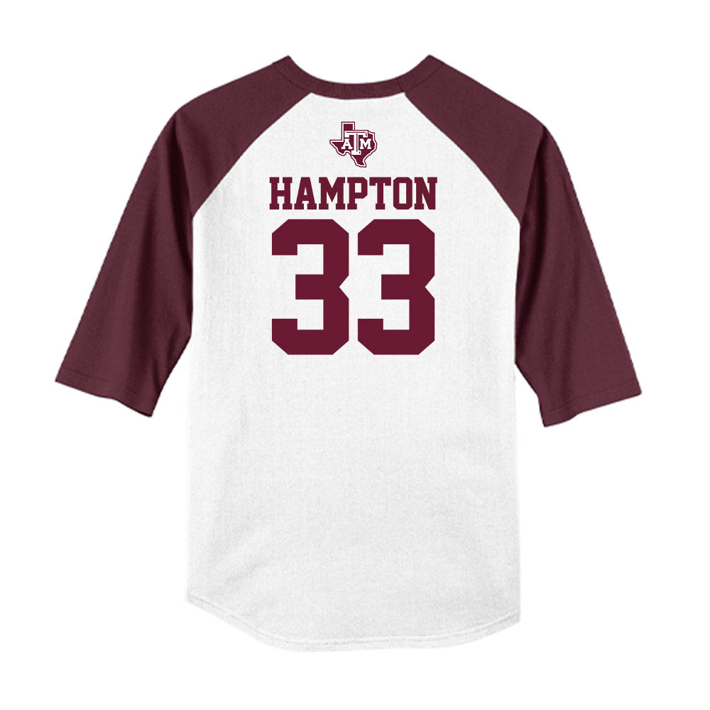 Texas A&M - NCAA Softball : Taylor Hampton - USA Raglan Shirt-1