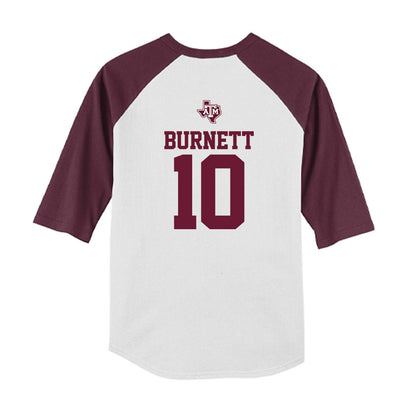 Texas A&M - NCAA Softball : Darby Burnett - USA Youth Raglan T-Shirt-1