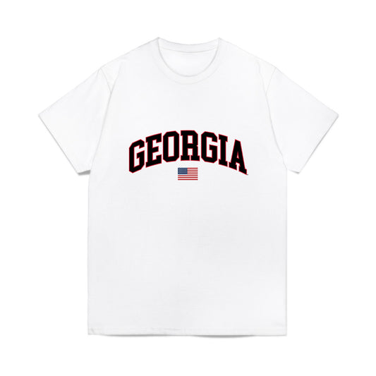 Georgia - NCAA Softball : Luna Taboas - USA Raglan Comfort Colors T-Shirt-0