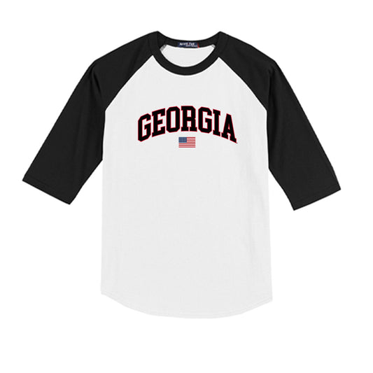 Georgia - NCAA Softball : Esther White - USA Raglan Youth Raglan T-Shirt-0