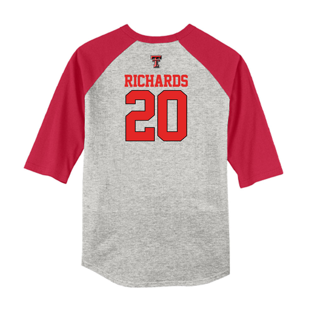 Texas Tech - NCAA Softball : Mia Richards - USA Raglan Shirt-1