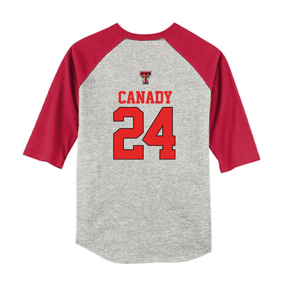 Texas Tech - NCAA Softball : NiJaree Canady - USA Youth Raglan T-Shirt-1