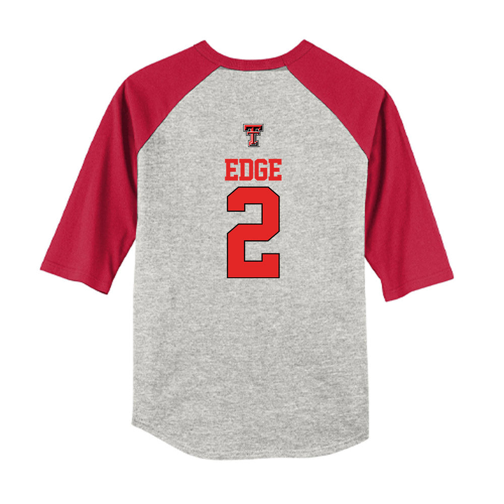 Texas Tech - NCAA Softball : Cimone Edge - USA Youth Raglan T-Shirt-1