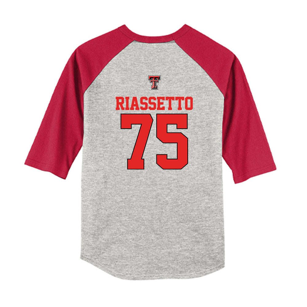 Texas Tech - NCAA Softball : Chloe Riassetto - USA Youth Raglan T-Shirt-1