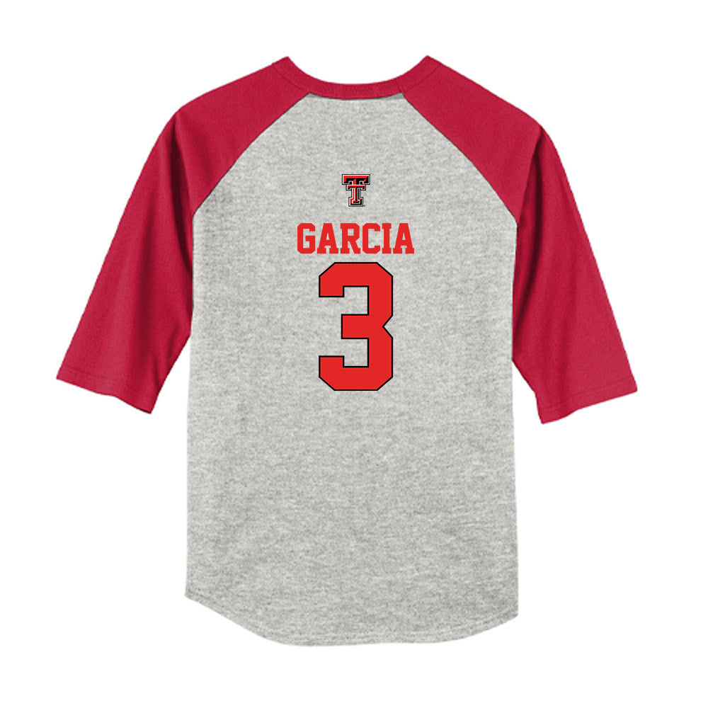 Texas Tech - NCAA Softball : Makayla Garcia - USA Youth Raglan T-Shirt-1
