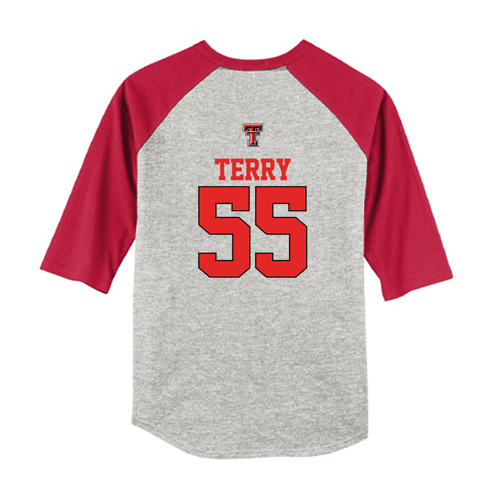 Texas Tech - NCAA Softball : Kaitlyn Terry - USA Youth Raglan T-Shirt-1