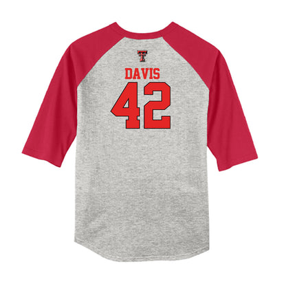 Texas Tech - NCAA Softball : Mihyia Davis - USA Raglan Shirt-1