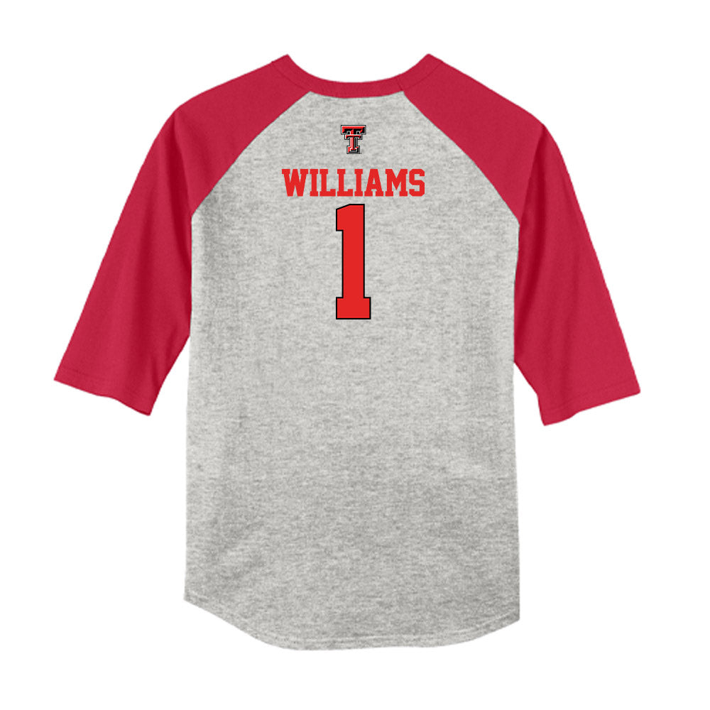 Texas Tech - NCAA Softball : Mia Williams - USA Raglan Shirt-1