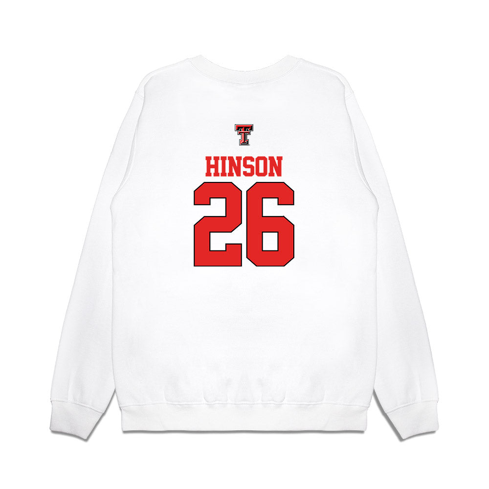 Texas Tech - NCAA Softball : Brianna Hinson - USA Premium Crewneck Sweatshirt-1