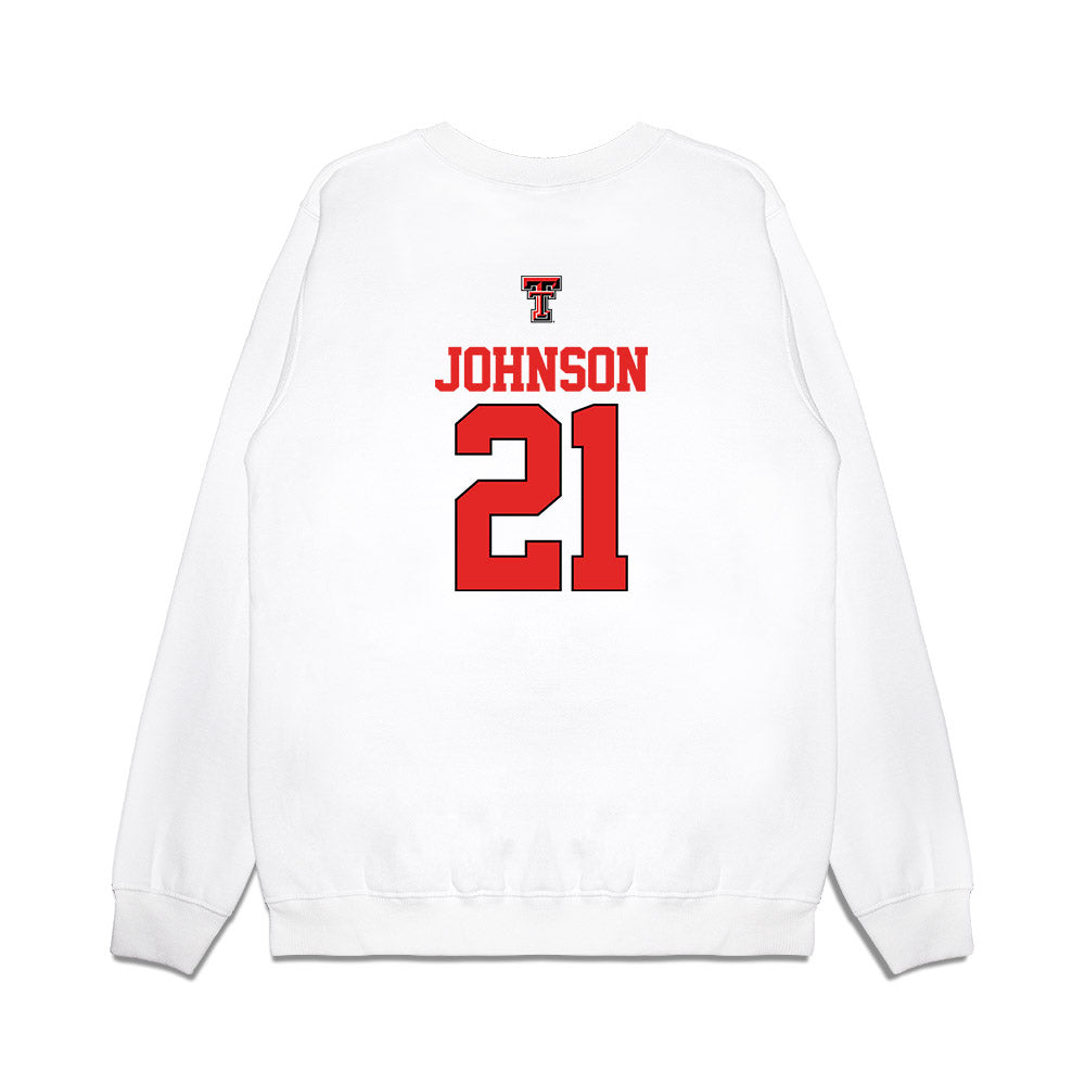 Texas Tech - NCAA Softball : Alana Johnson - USA Premium Crewneck Sweatshirt-1