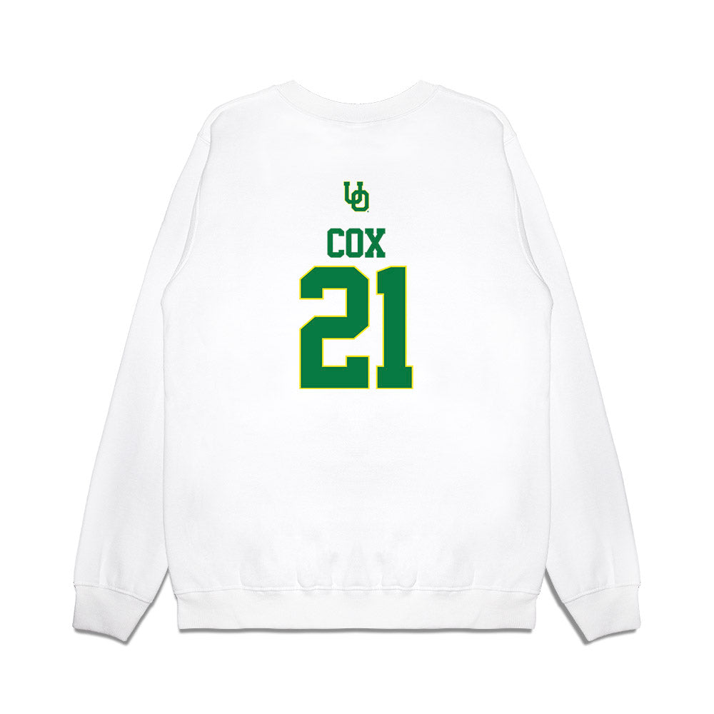 Oregon - NCAA Softball : Emma Cox - USA Premium Crewneck Sweatshirt-1