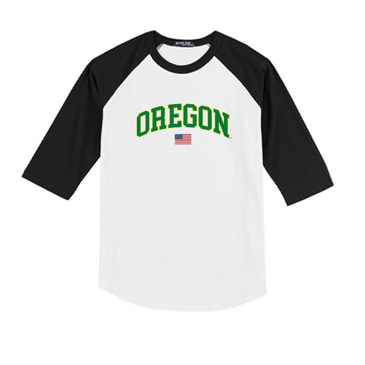 Oregon - NCAA Softball : Amanda Urbina - USA Youth Raglan T-Shirt-0
