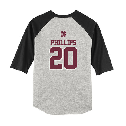 Mississippi State - NCAA Softball : Sara Phillips - USA Youth Raglan T-Shirt-1