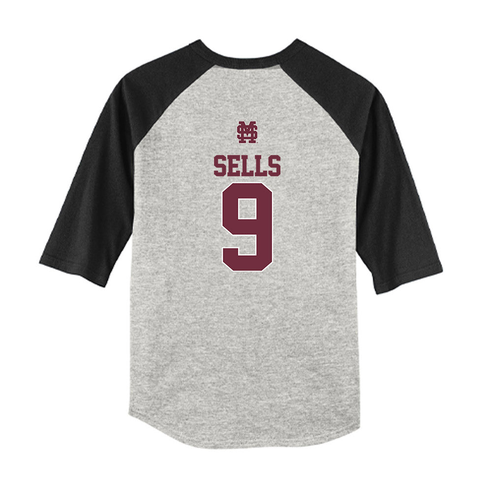 Mississippi State - NCAA Softball : Kiarra Sells - USA Youth Raglan T-Shirt-1