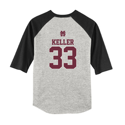 Mississippi State - NCAA Softball : Kinley Keller - USA Youth Raglan T-Shirt-1