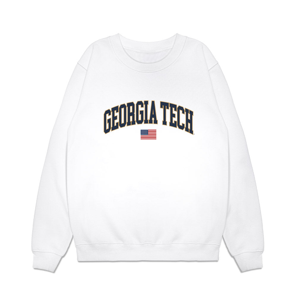 Georgia Tech - NCAA Softball : Tymber Harris - USA Premium Crewneck Sweatshirt-0