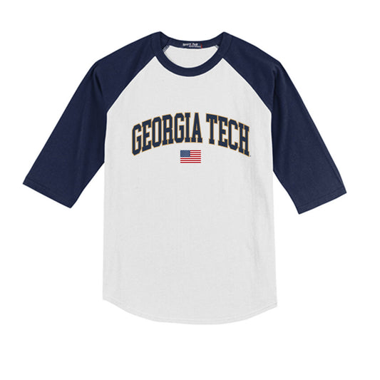 Georgia Tech - NCAA Softball : Tymber Harris - USA Youth Raglan T-Shirt-0