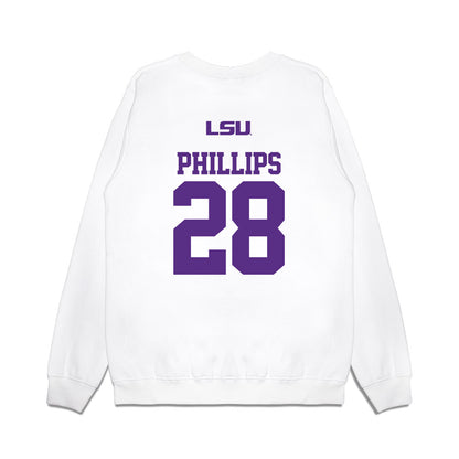 LSU - NCAA Softball : Jada Phillips - USA Premium Crewneck Sweatshirt-1