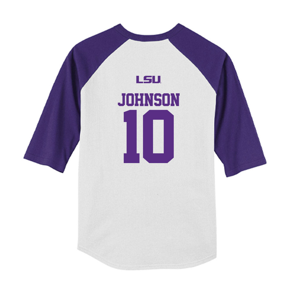 LSU - NCAA Softball : Rylie Johnson - USA Youth Raglan T-Shirt-1