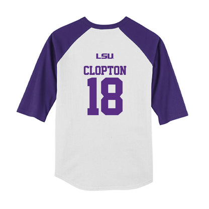 LSU - NCAA Softball : Tatum Clopton - USA Youth Raglan T-Shirt-1