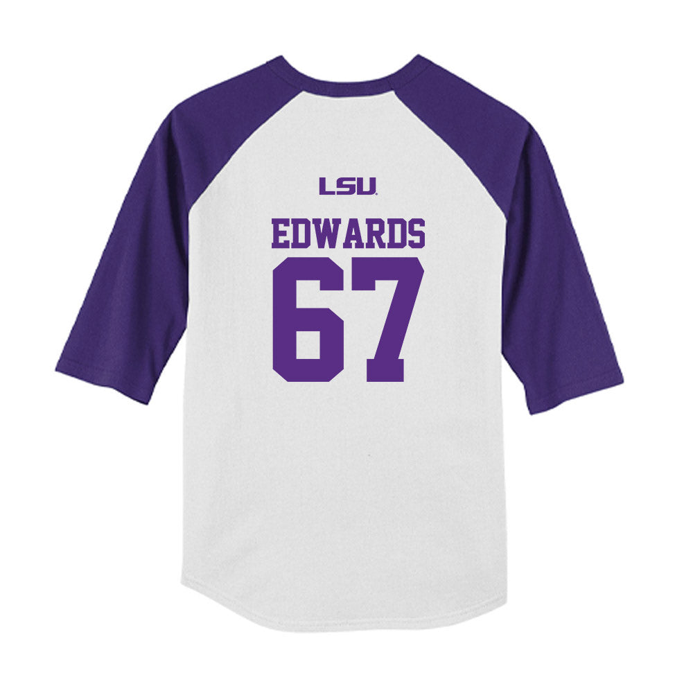LSU - NCAA Softball : Kylee Edwards - USA Youth Raglan T-Shirt-1