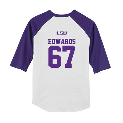 LSU - NCAA Softball : Kylee Edwards - USA Youth Raglan T-Shirt-1