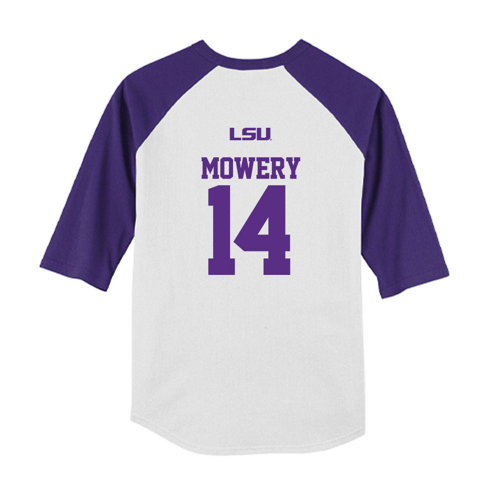LSU - NCAA Softball : Ashlin Mowery - USA Youth Raglan T-Shirt-1