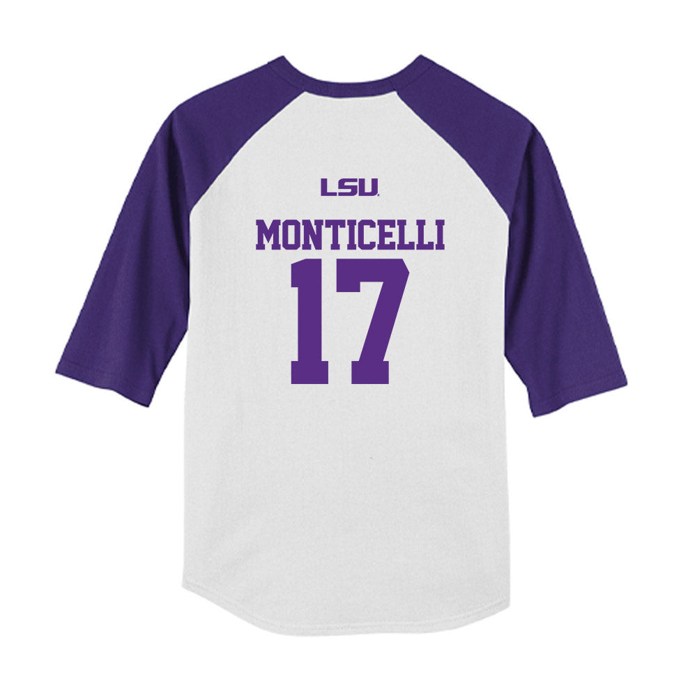LSU - NCAA Softball : Paytn Monticelli - USA Youth Raglan T-Shirt-1