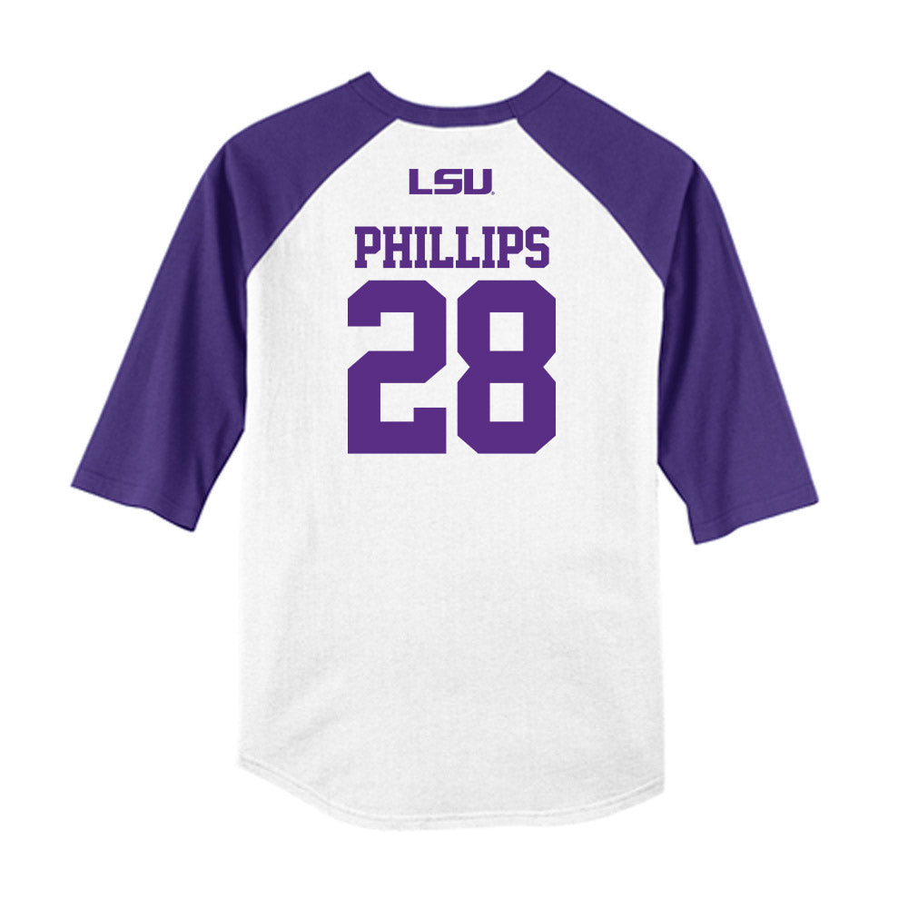 LSU - NCAA Softball : Jada Phillips - USA Raglan Shirt-1