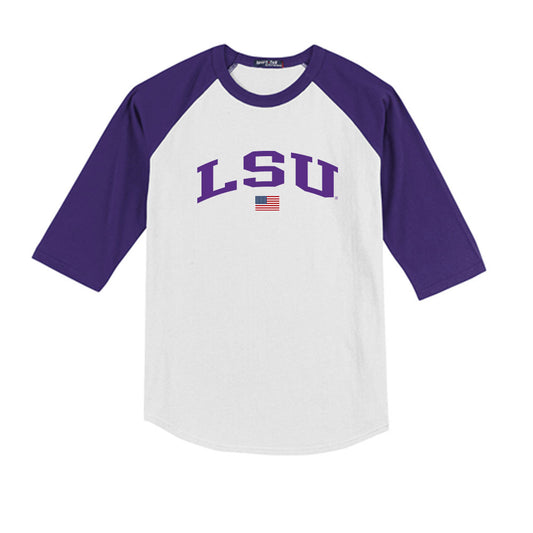 LSU - NCAA Softball : Gradie Appling - USA Youth Raglan T-Shirt-0