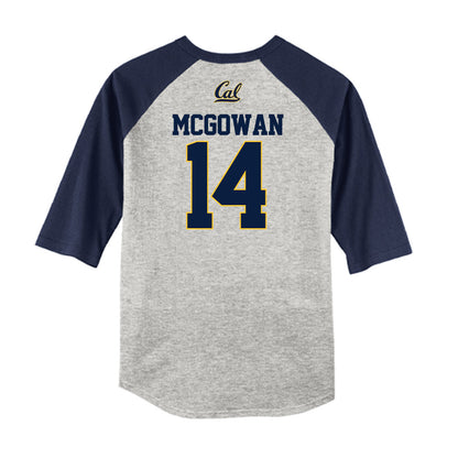 UC Berkeley - NCAA Softball : Mya McGowan - Raglan Shirt-1