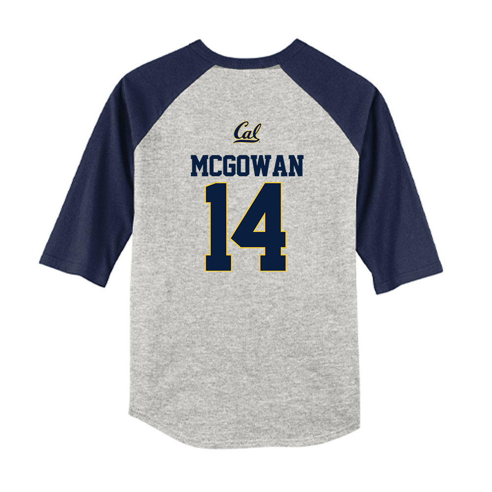 UC Berkeley - NCAA Softball : Mya McGowan - Youth Raglan T-Shirt-1