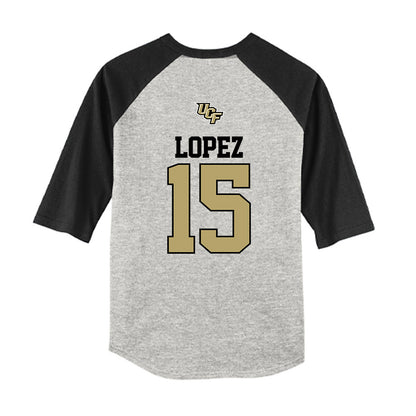 Central Florida - NCAA Softball : Yessenia Lopez - USA Raglan Youth Raglan T-Shirt-1