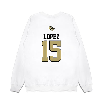 Central Florida - NCAA Softball : Yessenia Lopez - USA Raglan Premium Crewneck Sweatshirt-1