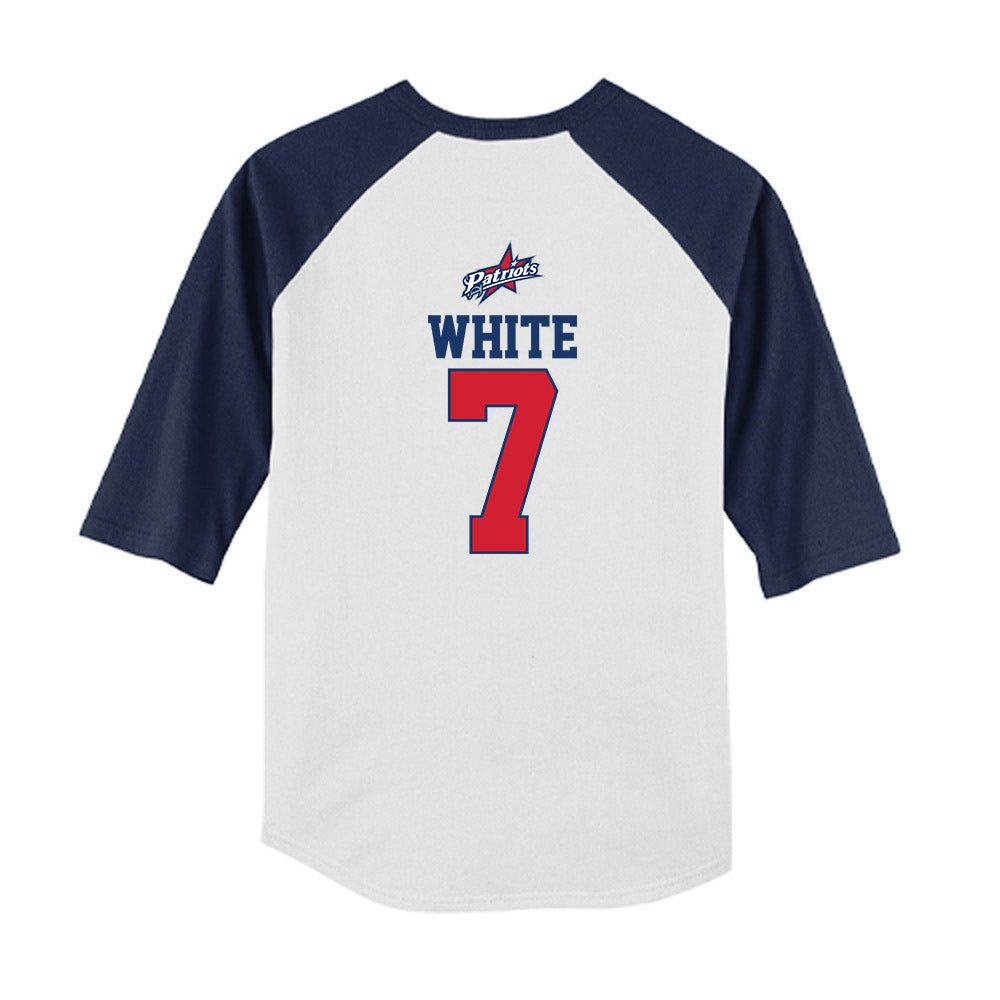 Francis Marion - NCAA Softball : Madalyn White - USA Youth Raglan T-Shirt-1