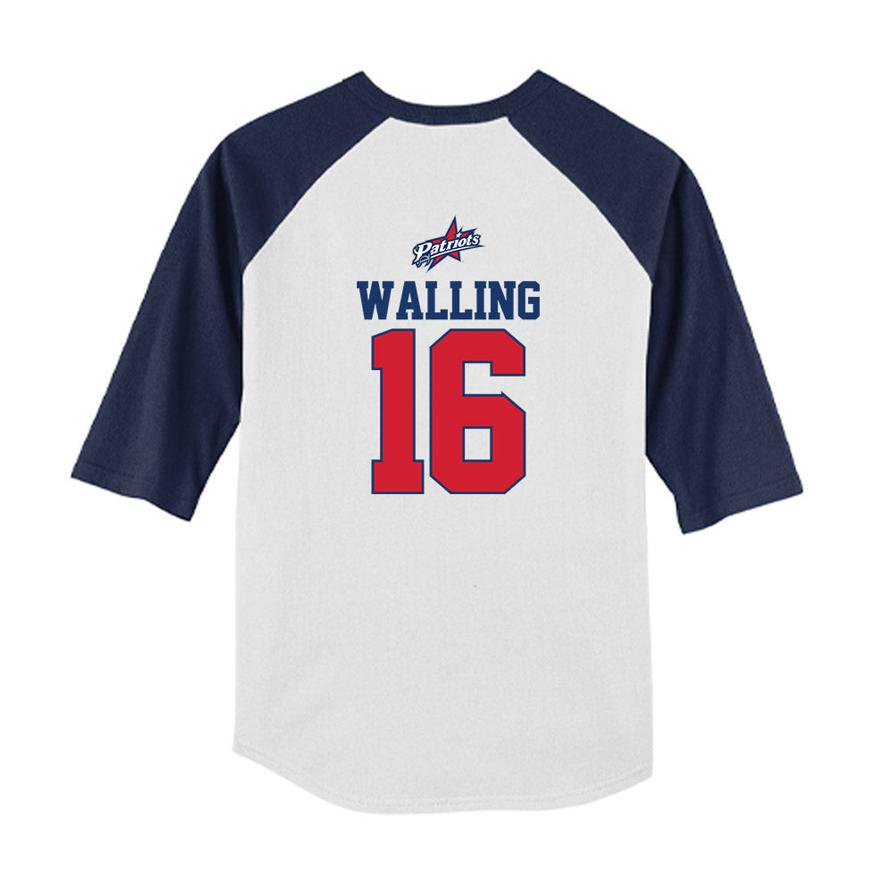 Francis Marion - NCAA Softball : Jenna Walling - USA Youth Raglan T-Shirt-1
