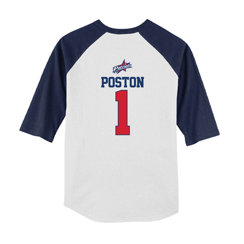 Francis Marion - NCAA Softball : Alyssa Poston - USA Youth Raglan T-Shirt-1