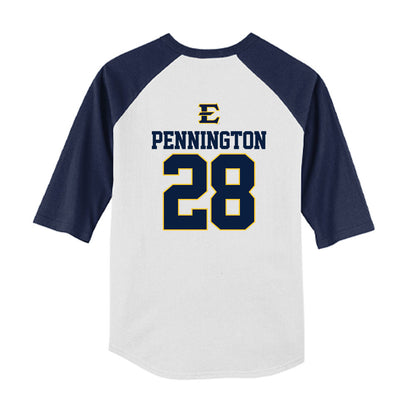 East Tennessee State - NCAA Softball : Catlin Pennington - USA Youth Raglan T-Shirt-1