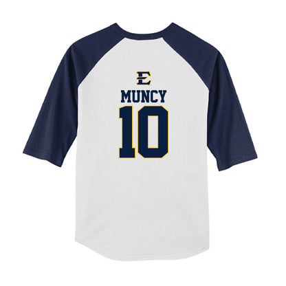 East Tennessee State - NCAA Softball : Eden Muncy - USA Youth Raglan T-Shirt-1
